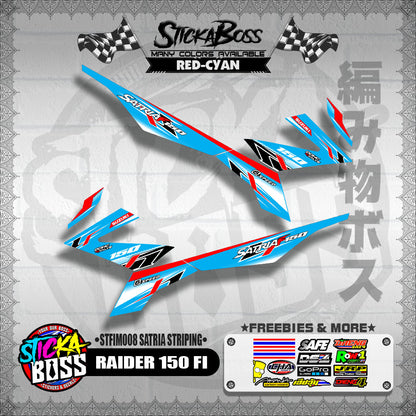 RAIDER 150 FI DECALS ( STFIM008 SATRIA STRIPING )【WITH FREEBIES】