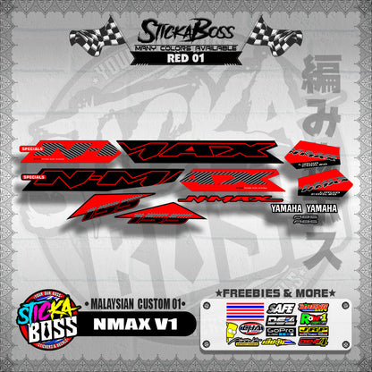 NMAX V1 DECALS ( MALAYSIAN  CUSTOM 01 )【WITH FREEBIES】