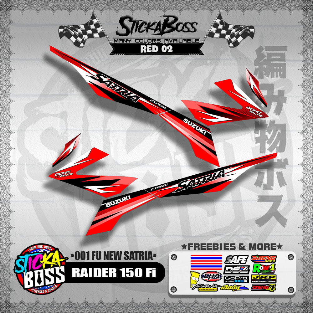 RAIDER 150 Fi DECALS ( 001 FU NEW SATRIA )【WITH FREEBIES】