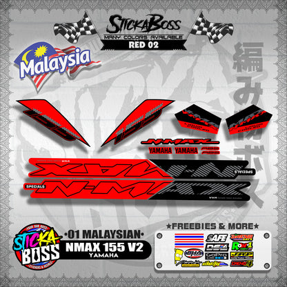 NMAX 155 V2 DECALS ( 01 MALAYSIAN ) 【WITH FREEBIES】