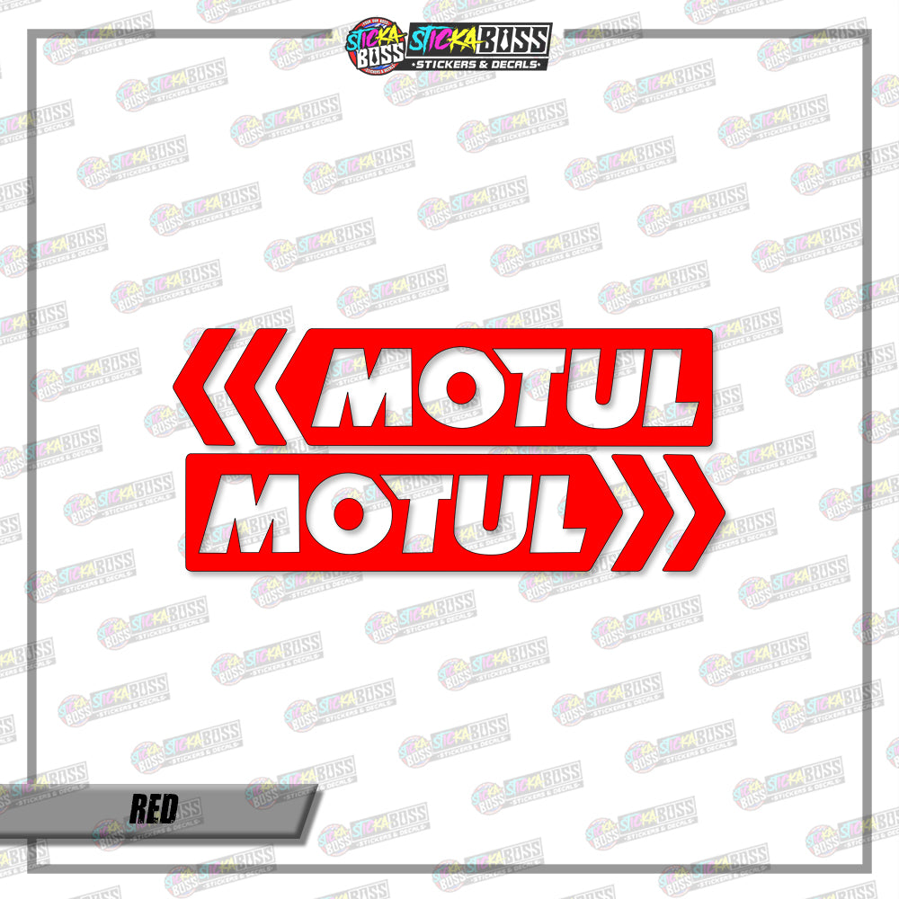 2PCS MOTUL (VINYL CUT-OUT STICKER DECALS )【Stickaboss】