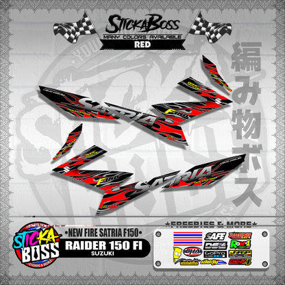 RAIDER 150 FI DECALS ( NEW FIRE SATRIA F150 )【WITH FREEBIES】