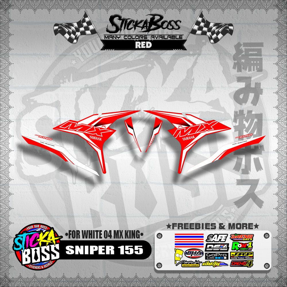 SNIPER 155 DECALS ( FOR WHITE 04 MX KING )【WITH FREEBIES】