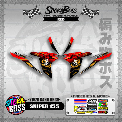 SNIPER 155 DECALS ( Y16ZR KANJI DRGN )【WITH FREEBIES】