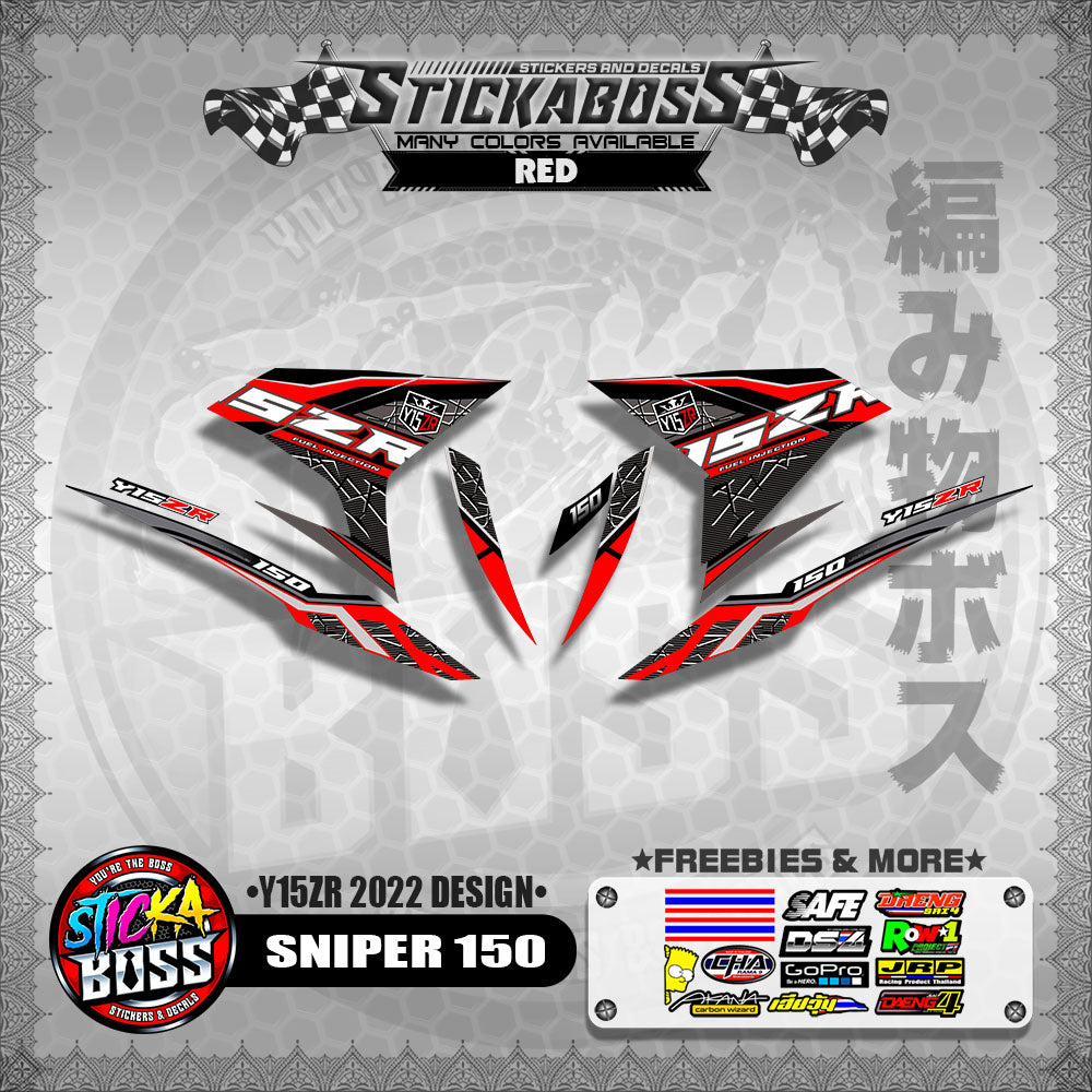 SNIPER 150 DECALS ( Y15ZR 2022 DESIGN )【WITH FREEBIES】