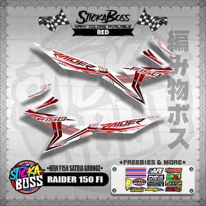 RAIDER 150 FI MALAYSIAN DECALS ( NEW F150 SATRIA GRUNGE )【WITH FREEBIES】