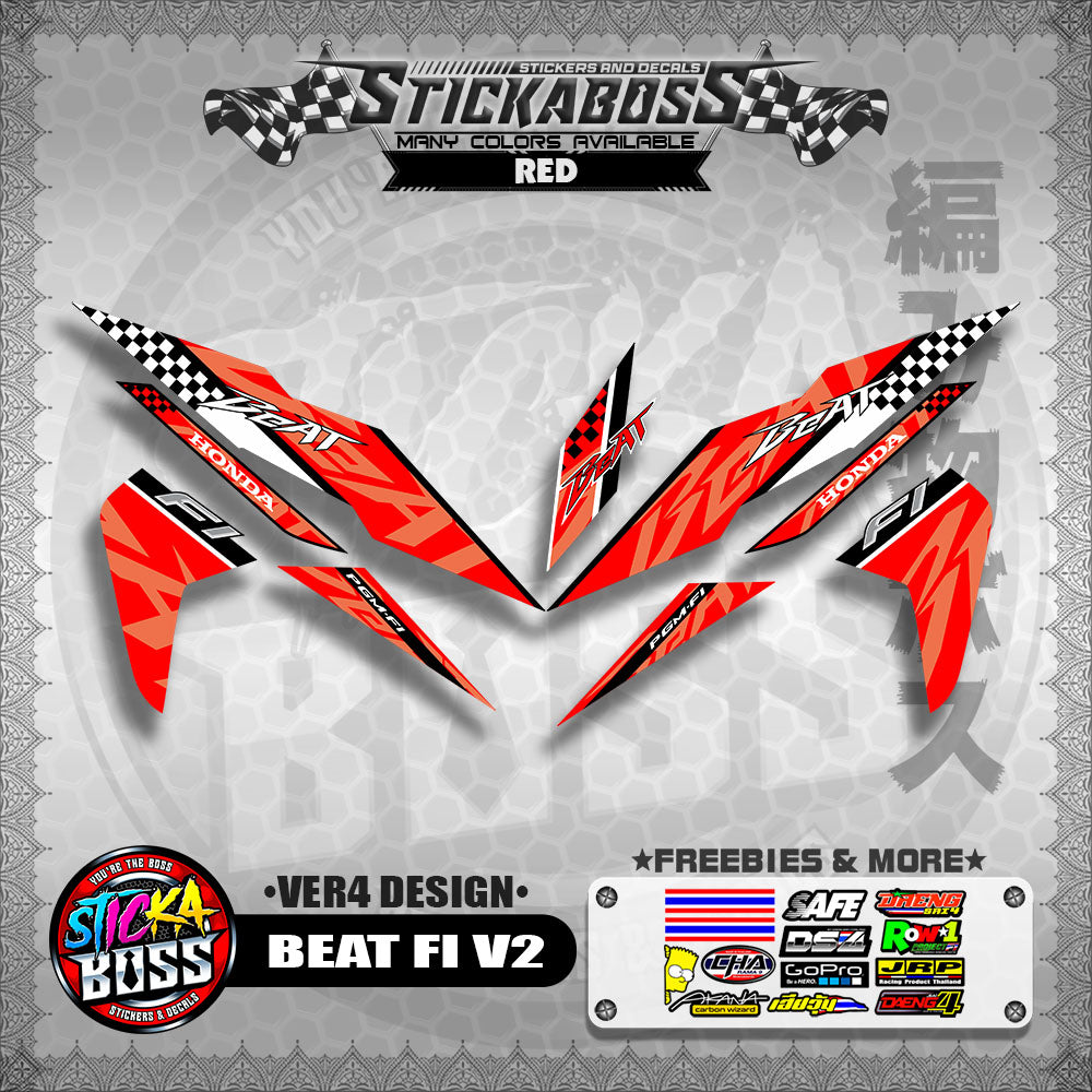 BEAT FI V2 STOCK DECALS ( VER4 DESIGN )【WITH FREEBIES】