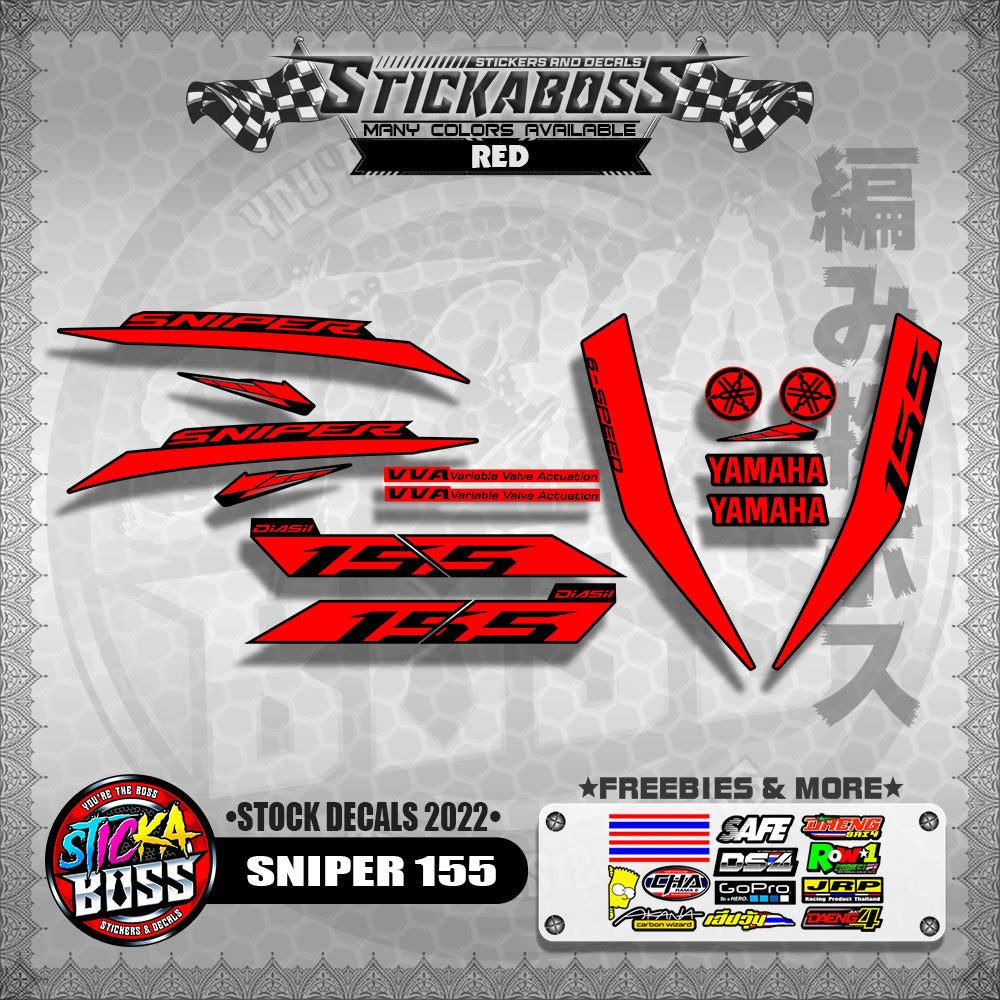 SNIPER 155 ( STOCK DECALS 2022 )【WITH FREEBIES】