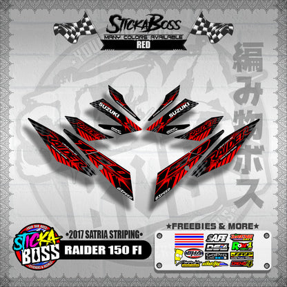 RAIDER 150 FI DECALS ( 2017 SATRIA STRIPING )【WITH FREEBIES】