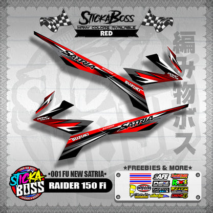 RAIDER 150 Fi DECALS ( 001 FU NEW SATRIA )【WITH FREEBIES】