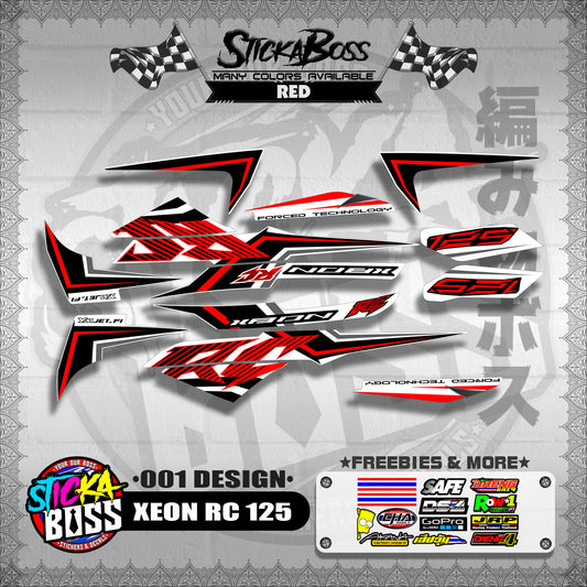 XEON RC 125 STOCK DECALS ( 001 DESIGN )【WITH FREEBIES】