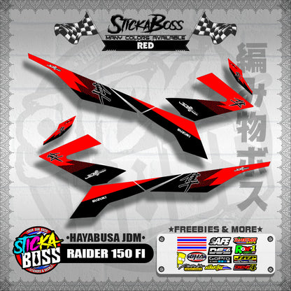 RAIDER 150 FI DECALS ( HAYABUSA JDM )【WITH FREEBIES】