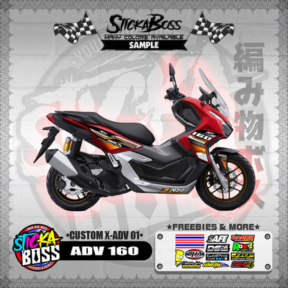 ADV 160 DECALS ( CUSTOM X-ADV 01 )【WITH FREEBIES】