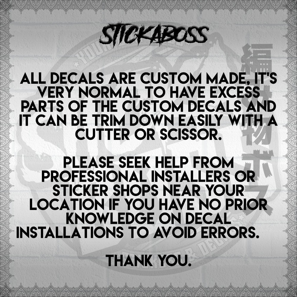 【PREMIUM UV PRINT】TRANSPARENT AEROX 155 DECALS ( 2020 NVX STRIPING )【WITH FREEBIES】