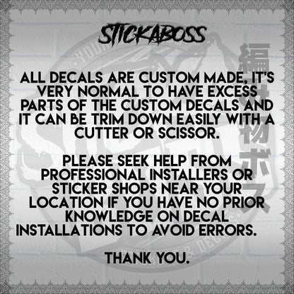 CLICK 125 DECALS ( VARIO HITAM STRIPING ) [ PREMIUM GLOSSY LAMINATED ]【WITH FREEBIES】