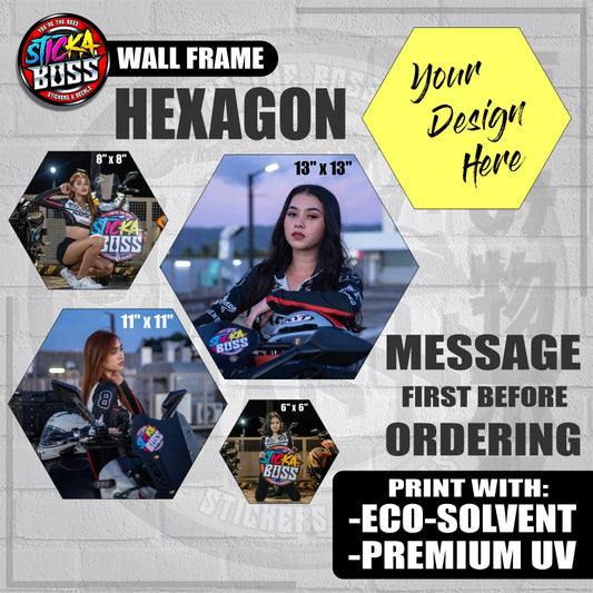 HEXAGON PHOTO FRAME ON SINTRA BOARD WALL DECOR | CUSTOMIZED & PERSONALIZED 【LOWEST PRICE】