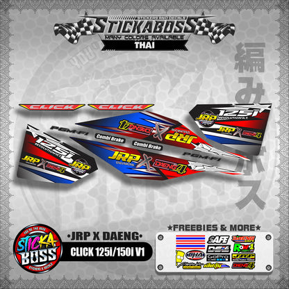 CLICK 125i / 150i V1 DECALS ( JRP X DAENG )【WITH FREEBIES】