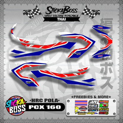 PCX 160 DECALS ( HRC POLA )【WITH FREEBIES】