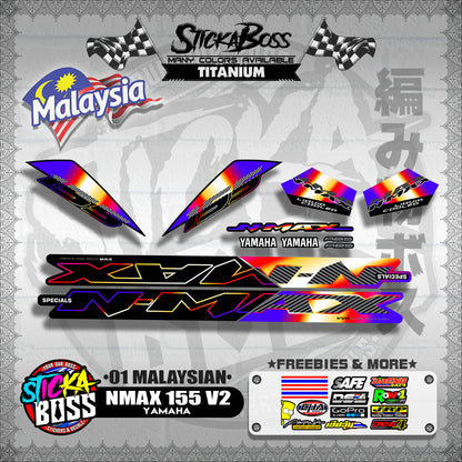 NMAX 155 V2 DECALS ( 01 MALAYSIAN ) 【WITH FREEBIES】