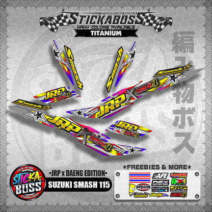 Suzuki Smash 115 (JRP x DAENG EDITION) TITANIUM - Sticker Decals【PREMIUM GLOSSY LAMINATED】