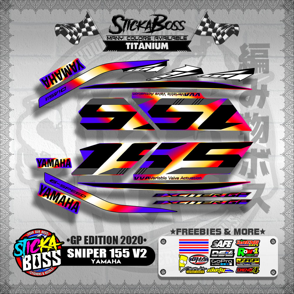 SNIPER 155 V2 DECALS ( GP EDITION 2020 )【WITH FREEBIES】