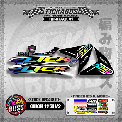 CLICK 125i V2 GAME CHANGER ( STOCK DECALS 01 )【WITH FREEBIES】