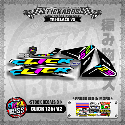 CLICK 125i V2 GAME CHANGER ( STOCK DECALS 01 )【WITH FREEBIES】