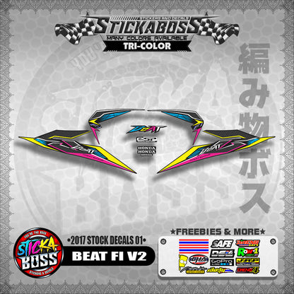 BEAT FI V2 TRI-COLOR ( 2017 STOCK DECALS 01 )【WITH FREEBIES】