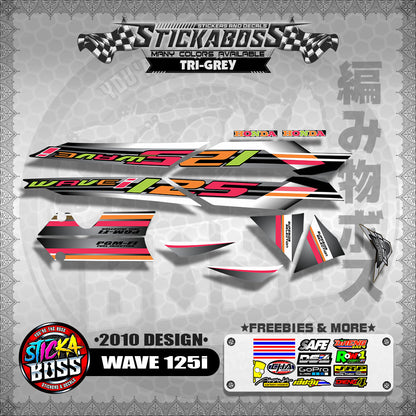 WAVE 125i STOCK DECALS ( 2010 DESIGN )【WITH FREEBIES】