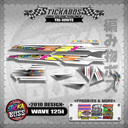 WAVE 125i STOCK DECALS ( 2010 DESIGN )【WITH FREEBIES】