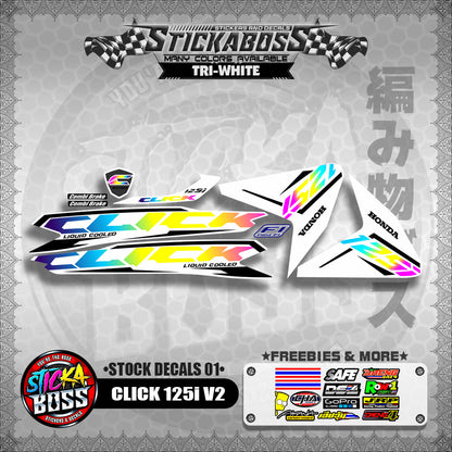 CLICK 125i V2 GAME CHANGER ( STOCK DECALS 01 )【WITH FREEBIES】