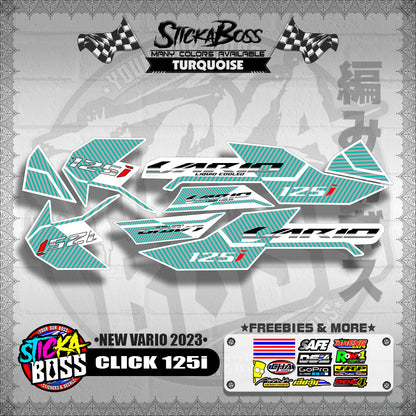 CLICK 125i STOCK DECALS ( NEW VARIO 2023 )【WITH FREEBIES】