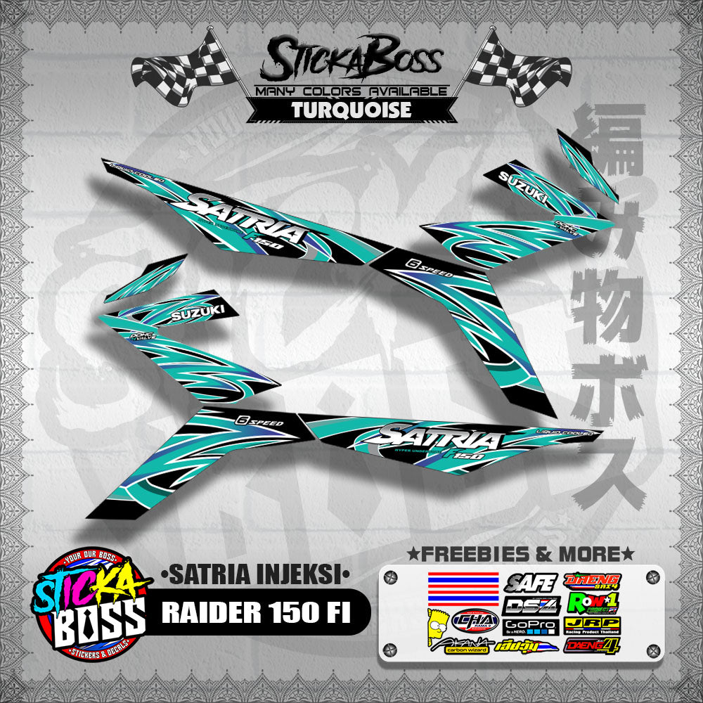 RAIDER 150 Fi DECALS ( SATRIA INJEKSI )【WITH FREEBIES】