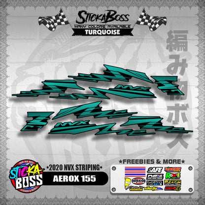 AEROX 155 DECALS ( 2020 NVX STRIPING )【WITH FREEBIES】