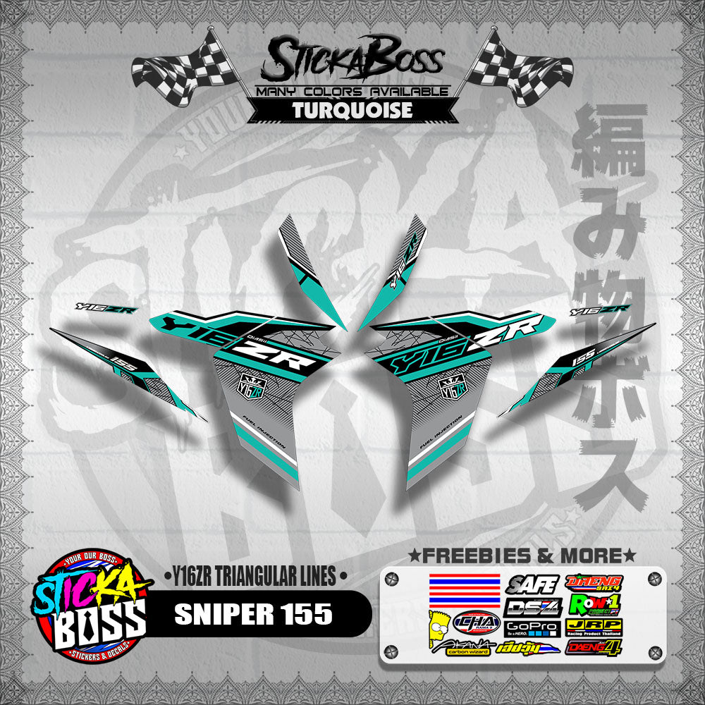 SNIPER 155 DECALS ( Y16ZR TRIANGULAR LINES )【WITH FREEBIES】