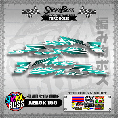 AEROX 155 DECALS ( FOR WHITE 2020 NVX STRIPING )【WITH FREEBIES】