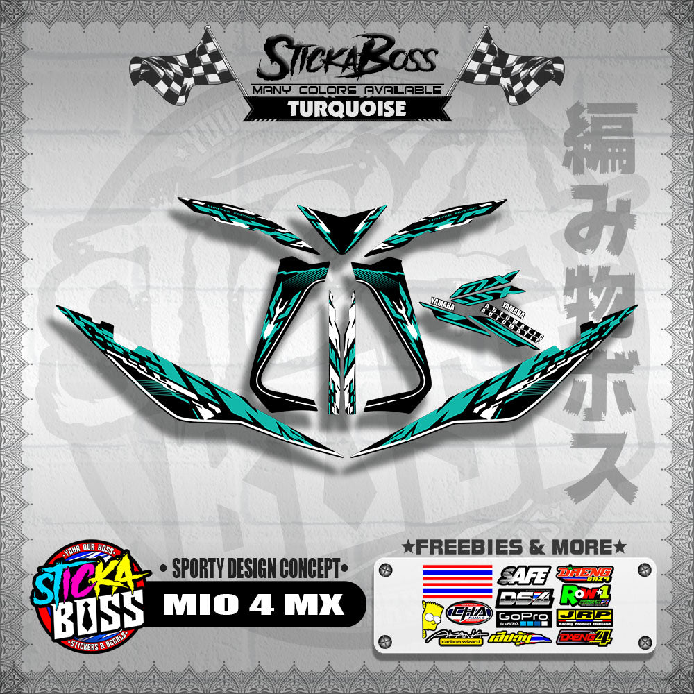 MIO 4 MX DECALS ( SPORTY DESIGN CONCEPT )【WITH FREEBIES】