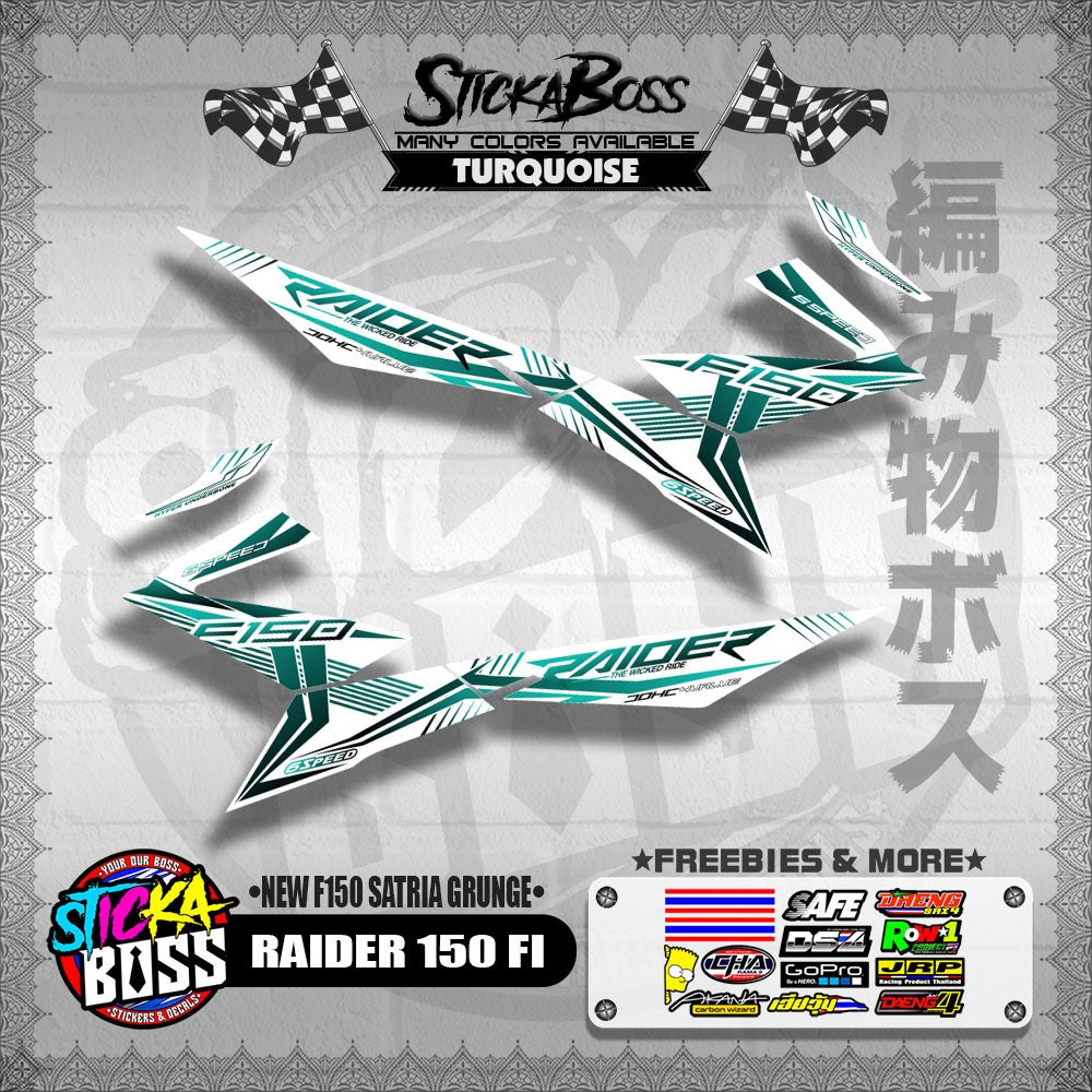 RAIDER 150 FI MALAYSIAN DECALS ( NEW F150 SATRIA GRUNGE )【WITH FREEBIES】