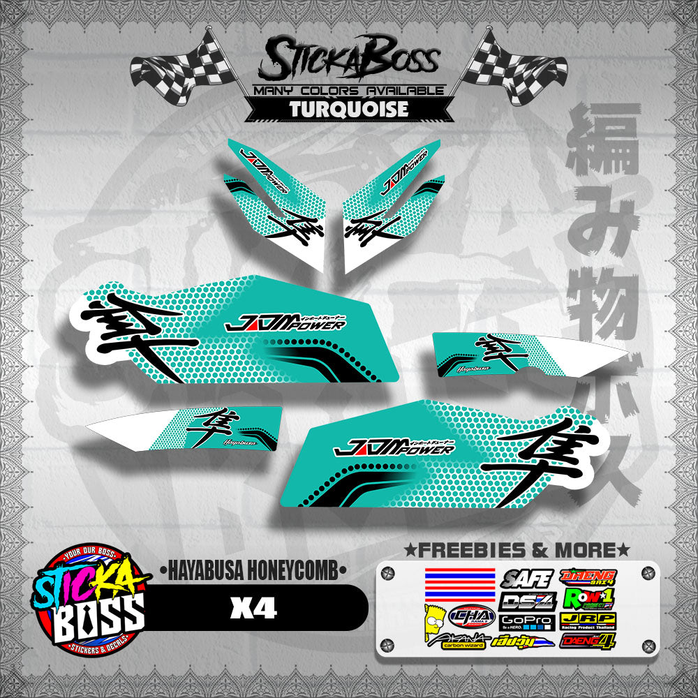 X4 DECALS ( HAYABUSA HONEYCOMB )【WITH FREEBIES】