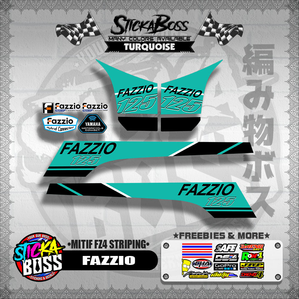 FAZZIO DECALS ( MITIF FZ4 STRIPING )【WITH FREEBIES】