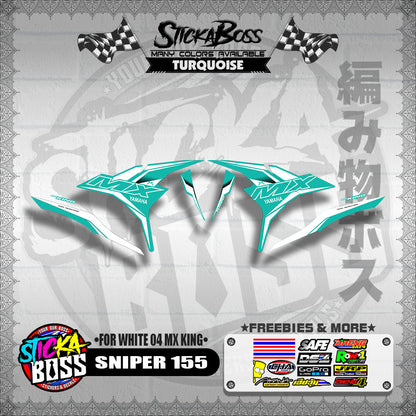 SNIPER 155 DECALS ( FOR WHITE 04 MX KING )【WITH FREEBIES】