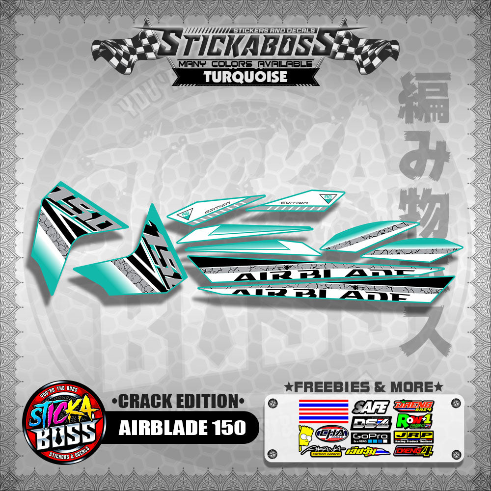 AIRBLADE 150 STOCK DECALS ( CRACK EDITION )【WITH FREEBIES】