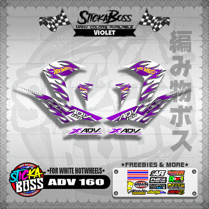 ADV 160 DECALS ( FOR WHITE HOTWHEELS )【WITH FREEBIES】