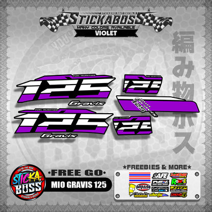 MIO GRAVIS 125 STOCK DECALS  ( FREE GO )【WITH FREEBIES】