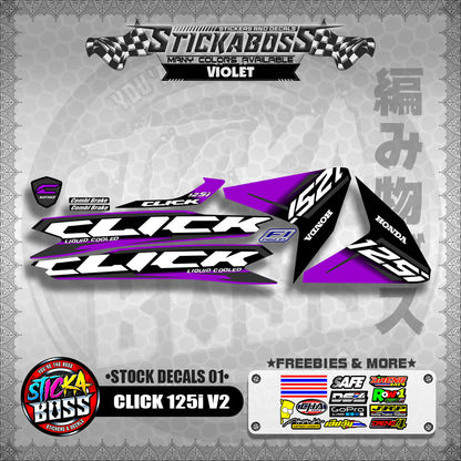 CLICK 125i V2 GAME CHANGER ( STOCK DECALS 01 )【WITH FREEBIES】