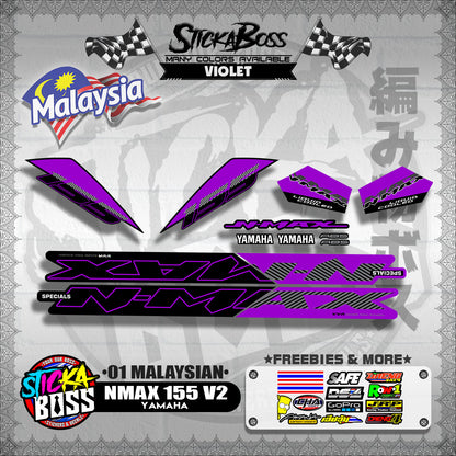 NMAX 155 V2 DECALS ( 01 MALAYSIAN ) 【WITH FREEBIES】