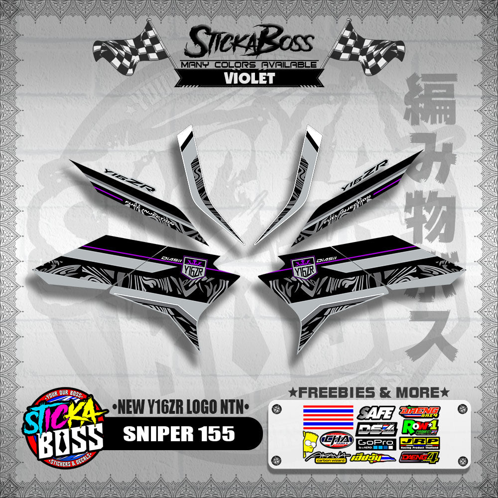 SNIPER 155 DECALS ( NEW Y16ZR LOGO NTN )【WITH FREEBIES】