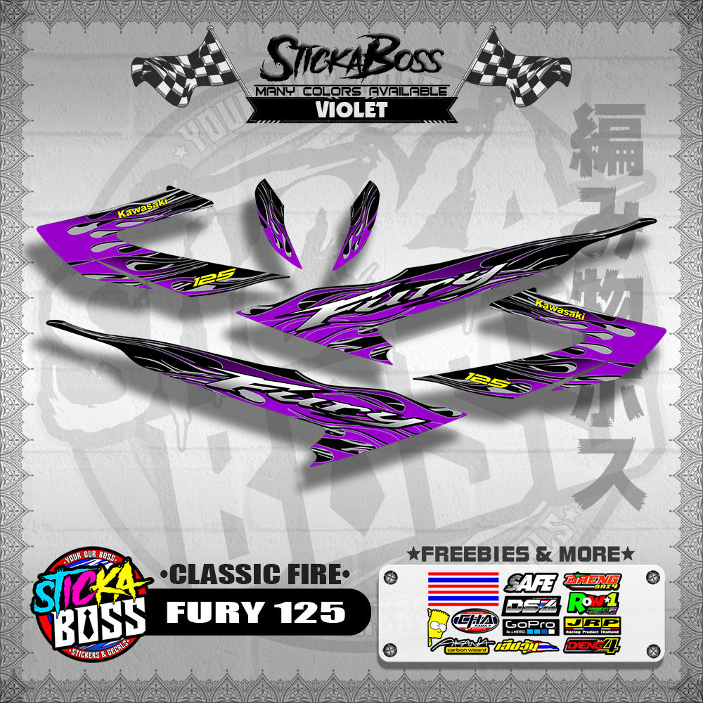 FURY 125 DECALS ( CLASSIC FIRE )【WITH FREEBIES】