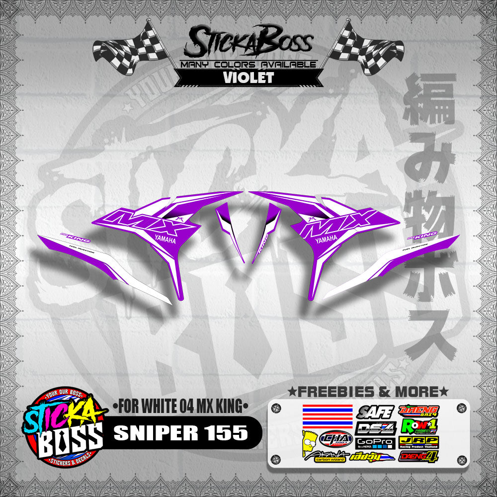 SNIPER 155 DECALS ( FOR WHITE 04 MX KING )【WITH FREEBIES】