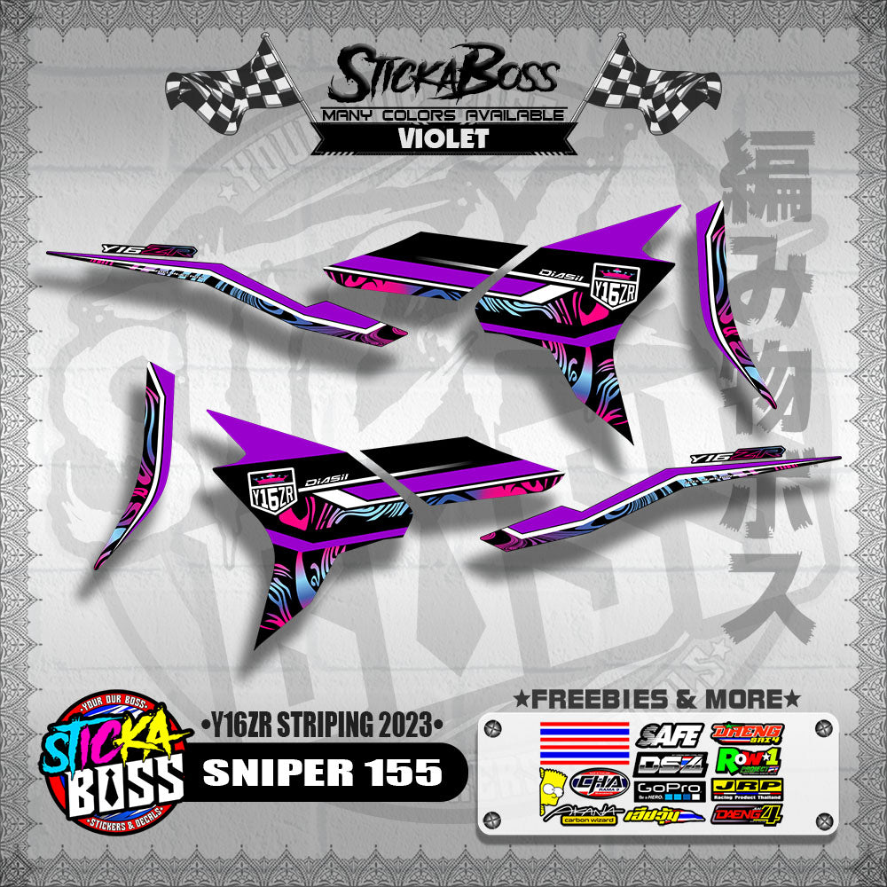 SNIPER 155 DECALS ( Y16ZR STRIPING 2023 )【WITH FREEBIES】